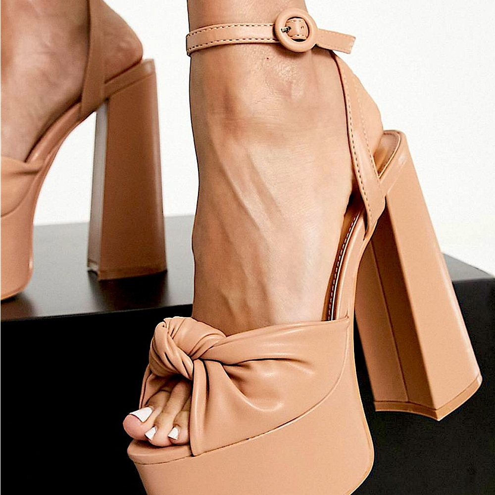 Nude Public desire platform heels
